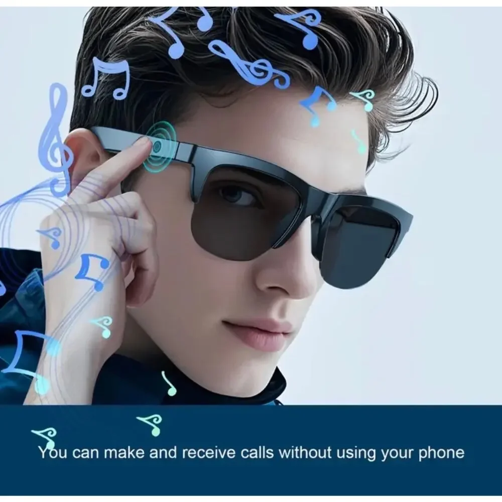 NWB Smart Glasses Microphone, Headphones, AI Translation, Touch